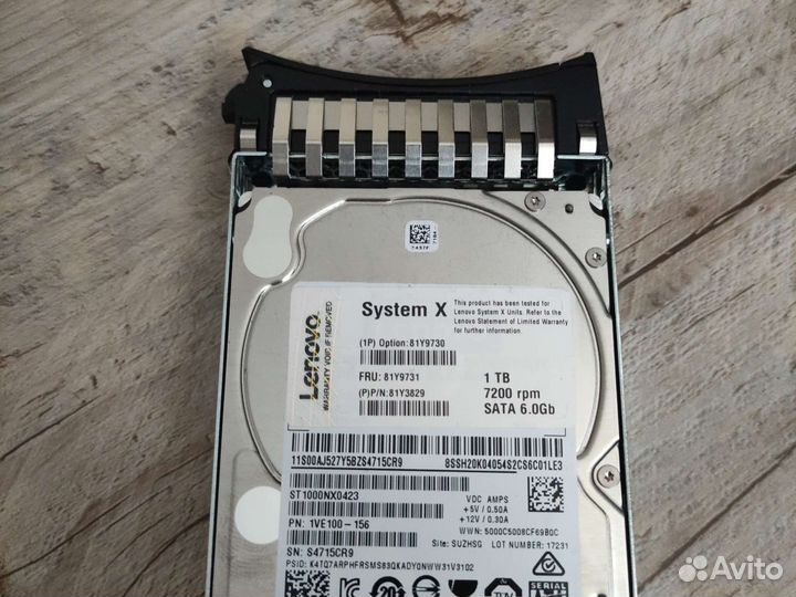 Жесткий диск SAS SATA 2.5 SFF Lenovo, HPE
