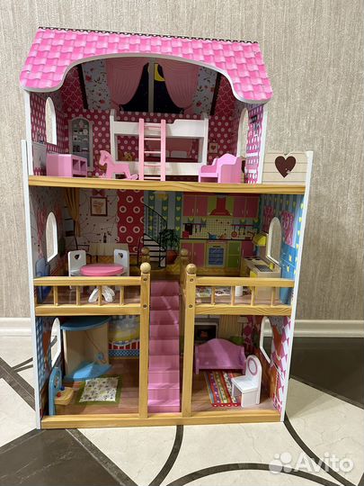 Домик кукольный деревянный