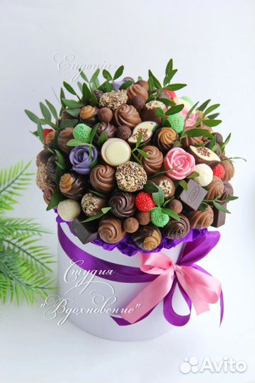 Сладкие букеты из конфет