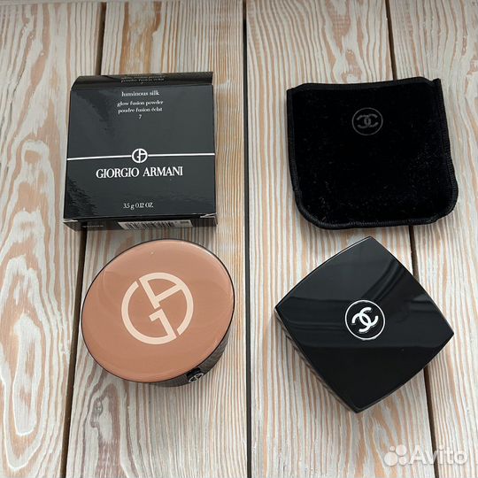 Chanel румяна хайлайтер Armani пудра бронзер