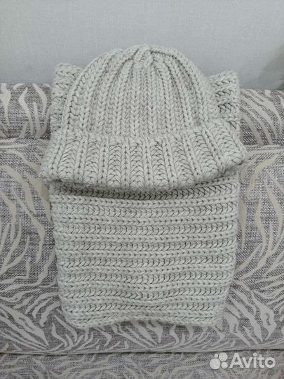 Комплект шапка и снуд женский