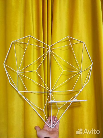 Металлическое панно сердце