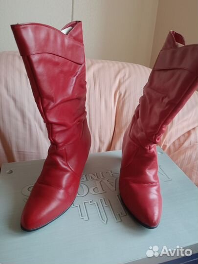 Сапоги женские натуральная кожа 38-39 размер