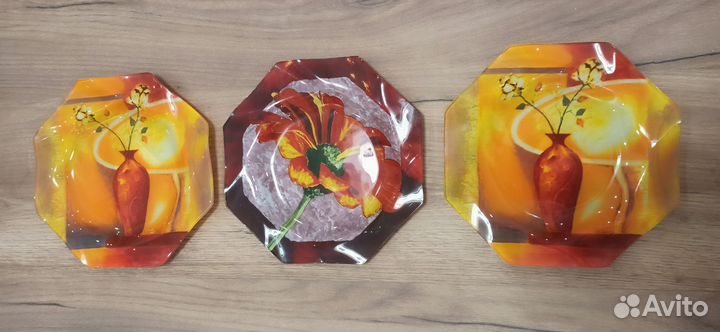 Тарелки стекло набор