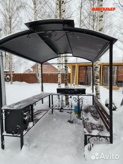 Мангал с крышей