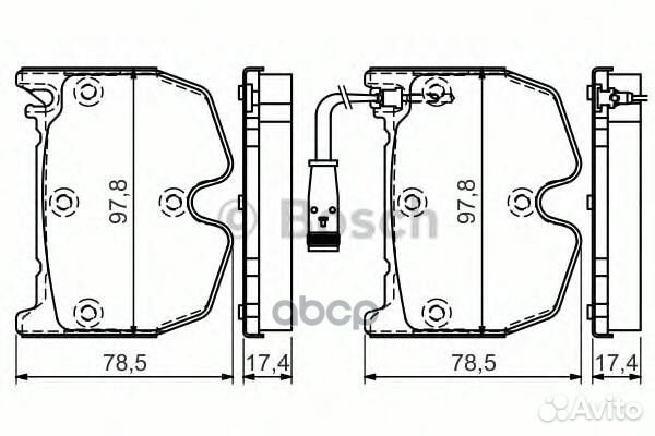 Колодки тормозные 0986494364 Bosch