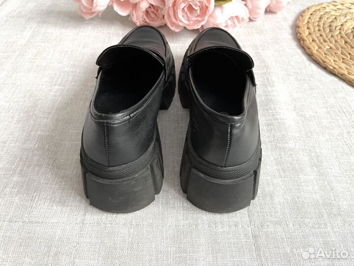 Лоферы женские 39 25 см befree тракторная подошва