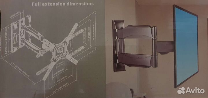 Кронштейн для тв поворотный до 55
