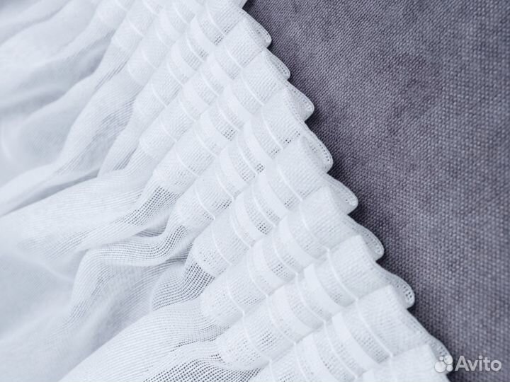 Тюль канвас на ленте белый 300*260см