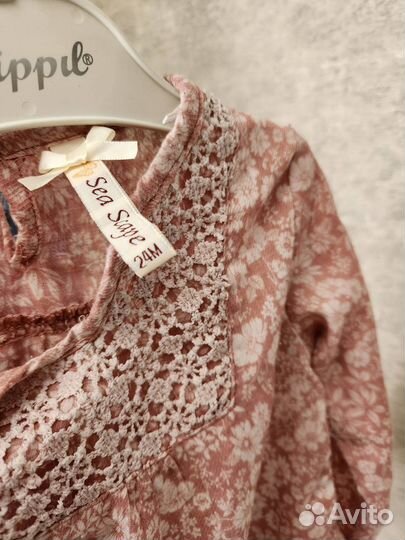 Джинсовый сарафан комбинезон блуза 98 размер