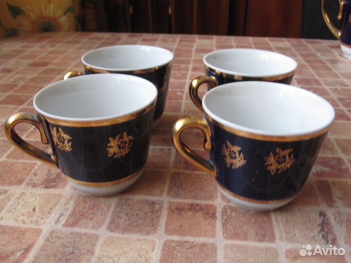 Сервиз кофейный. фарфор. Кобальт