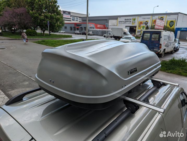 Автобокс на крышу Турино 410л, 177х46х81, Серый