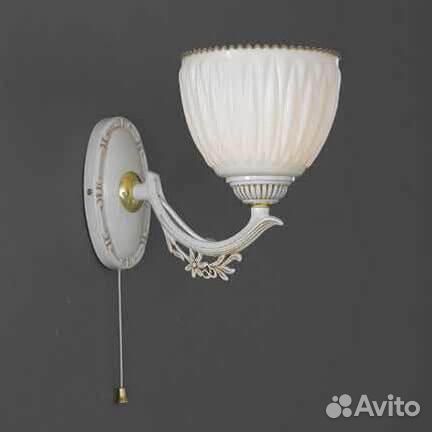 Бра настенный металлический со стеклом Италия