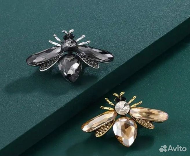 Брошь хрустальная пчела. новые