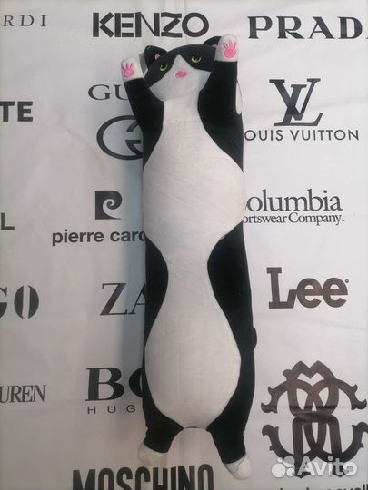 Черный котёнок обнимашка 70см