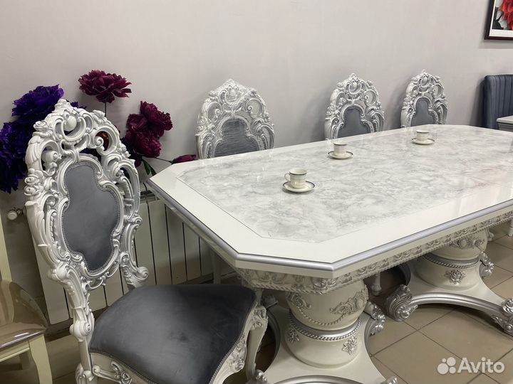 Стол Голд большой под мрамор