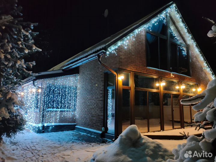 Гирлянда уличная Бахрома 3 метра 100 Led