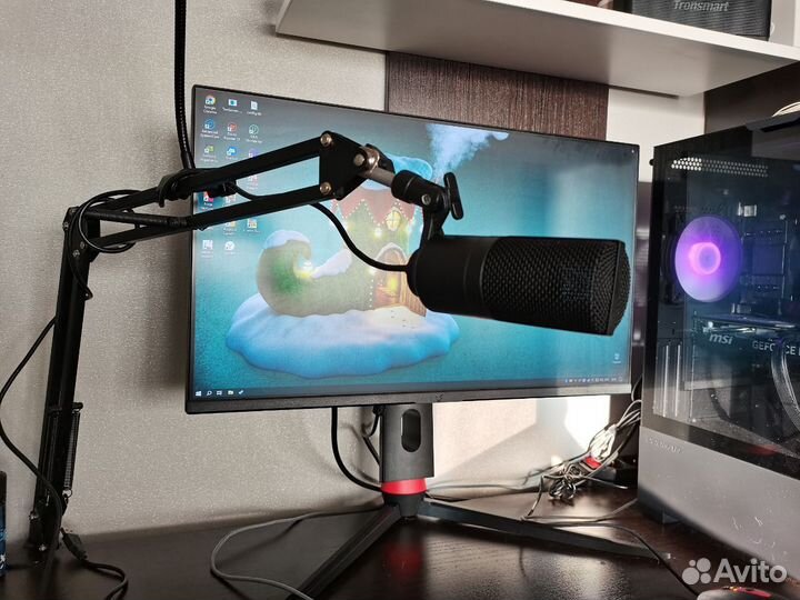 Микрофон Fifine K669B+Кронштейн+Поп фильтр