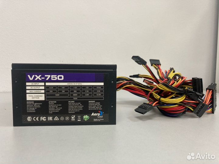 Блок питания Aerocool VX plus 750W