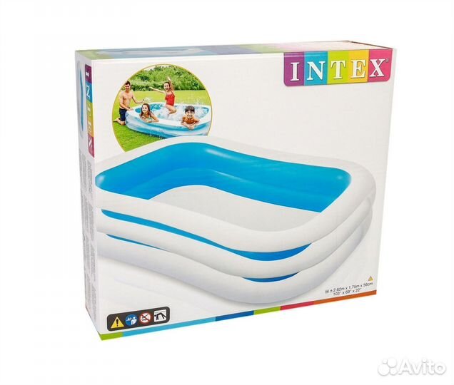 Надувной бассейн Семейный 262 х 175 х 56 см 56483