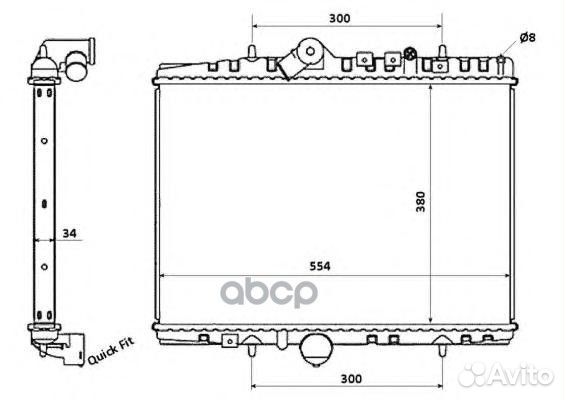 Радиатор системы охлаждения peugeot 607 2.2D 00