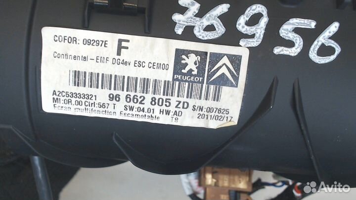 Дисплей компьютера Peugeot 5008, 2011