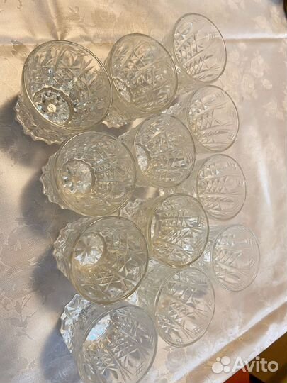 Рюмки стопки хрустальные 12 шт