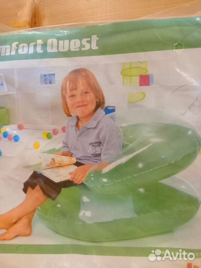 Детский прозрачный надувной стул