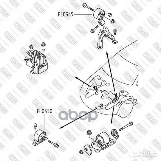 Опора двигателя передняя FL0350 fixar