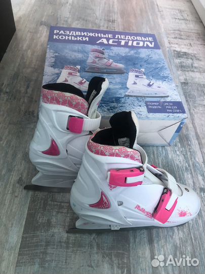 Коньки раздвижные ледовые р.29-32