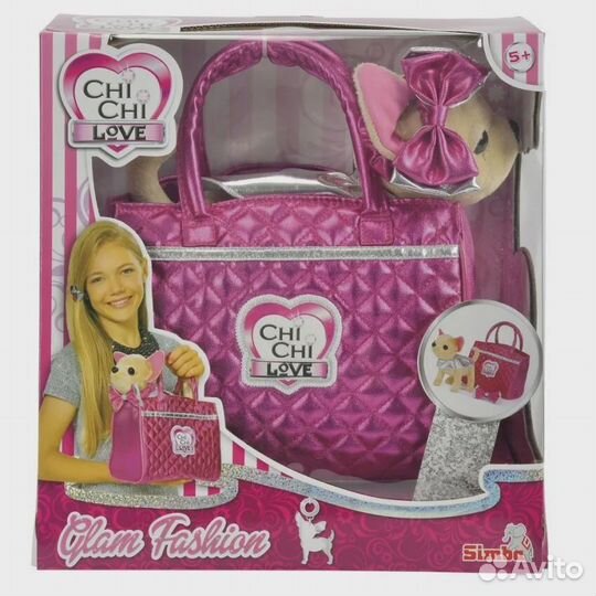 Плюшевая собачка Chi-Chi love Гламур с розовой сум