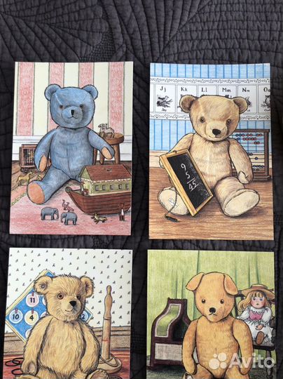 Винтажные открытки посткроссинг Мишки Медведи