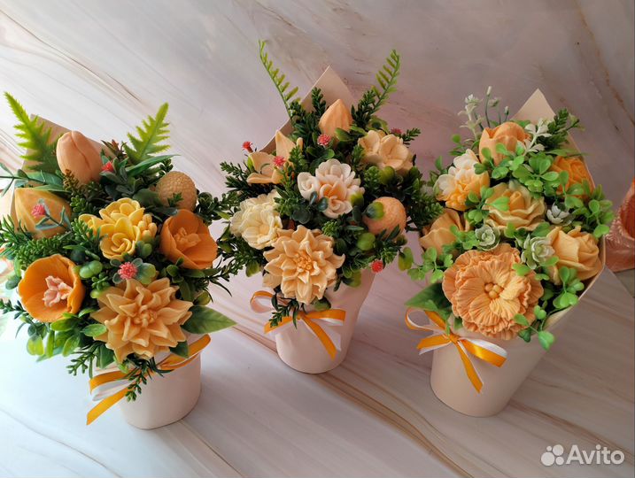 Мыло ручной работы букеты