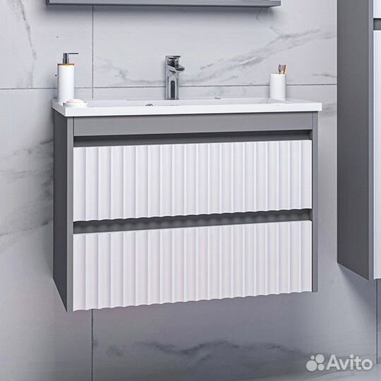 Тумба с раковиной Brevita Balaton 75, подвесная, к