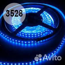 120NB лента 3528 синяя 120 диодов открытая 5м
