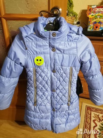 Пуховик зимний, детский рост 140