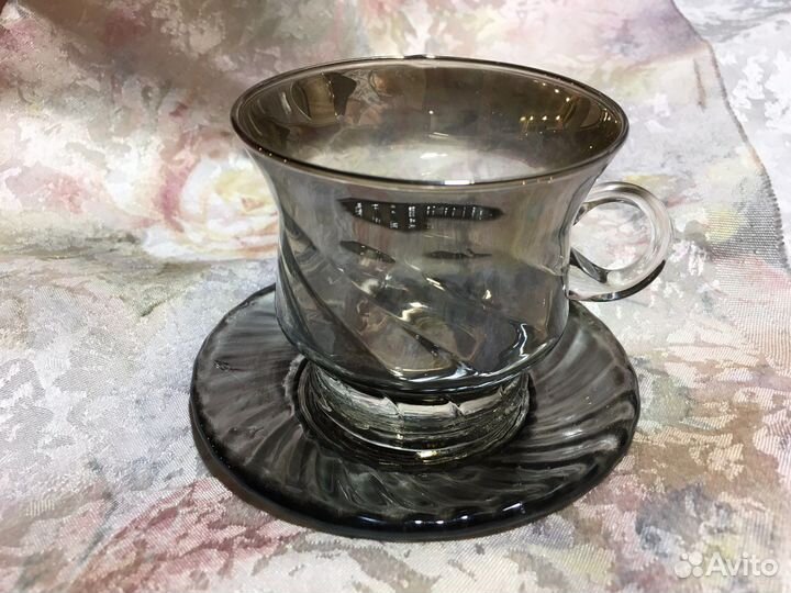 Чайно-кофейная пара времен СССР (из стекла)
