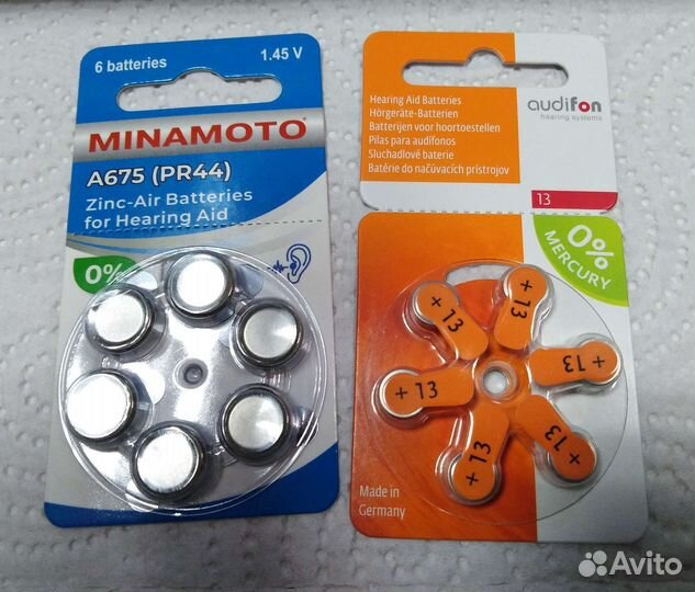 Батарейки для слуховых аппаратов