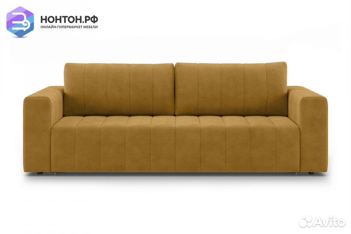 Диван еврокнижка Малибу горчичный