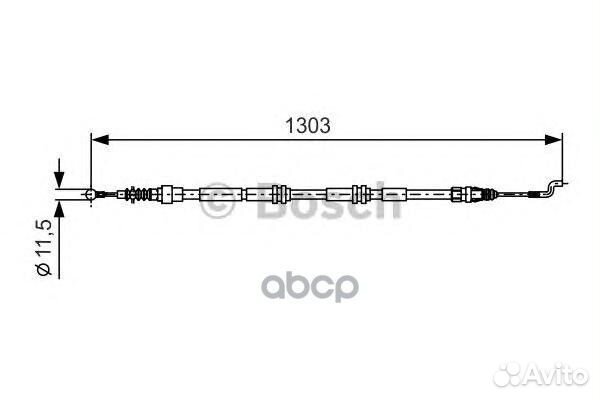 Трос ручного тормоза 1987477260 Bosch