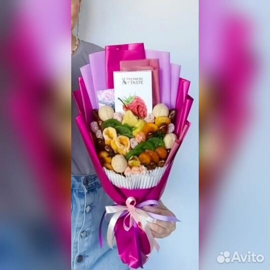 Букеты из сухофруктами на последний звонок