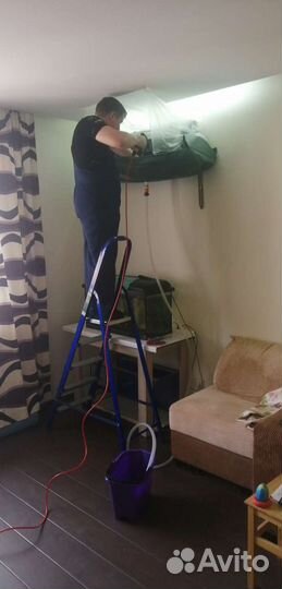 Обслуживание кондиционера, чистка, мойка, заправка