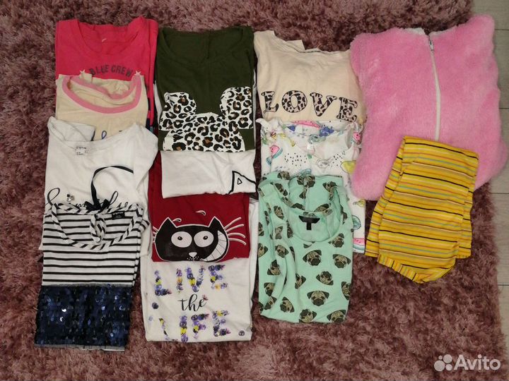 Вещи для девочки пакетом 140 146