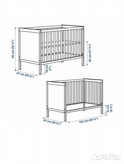 Детская кровать IKEA сундвик