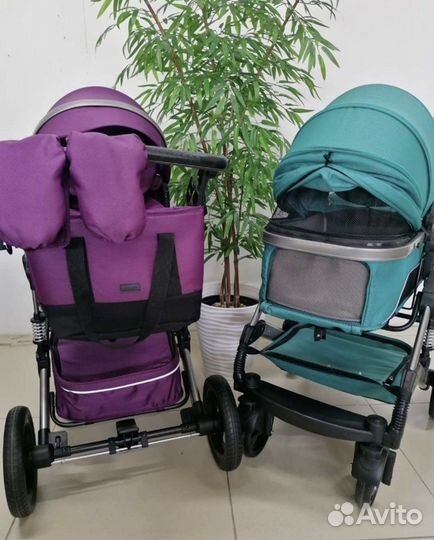 Коляска 2 в 1 luxmom 558 изумруд