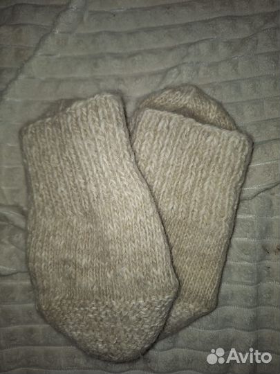Носки шерстяные вязаные ручной работы