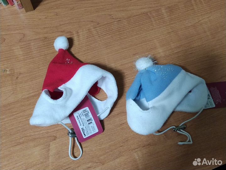 Новогодние шапочки для собак