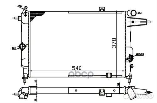 10-25059-SX радиатор системы охлажденияOpel Vectra