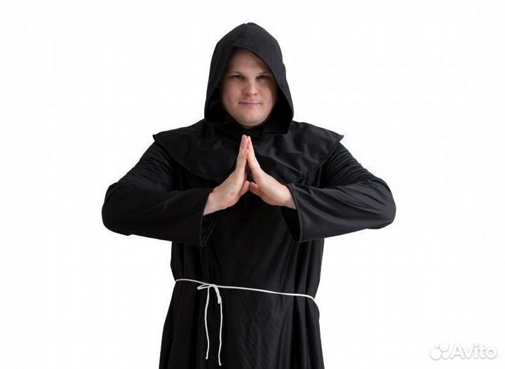 Костюм Монаха черный 1576 (туника, накидка с капюш