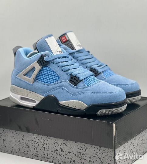 Зимние Nike Jordan 4 Blue с мехом